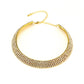 Women Diamante Rhinestone Choker Necklace Silver Color Wedding Bridal Party Crystal Collar Choker Chain Necklace Jewelry