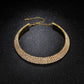 Women Diamante Rhinestone Choker Necklace Silver Color Wedding Bridal Party Crystal Collar Choker Chain Necklace Jewelry
