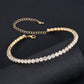 Women Diamante Rhinestone Choker Necklace Silver Color Wedding Bridal Party Crystal Collar Choker Chain Necklace Jewelry