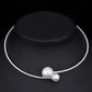 Women Diamante Rhinestone Choker Necklace Silver Color Wedding Bridal Party Crystal Collar Choker Chain Necklace Jewelry